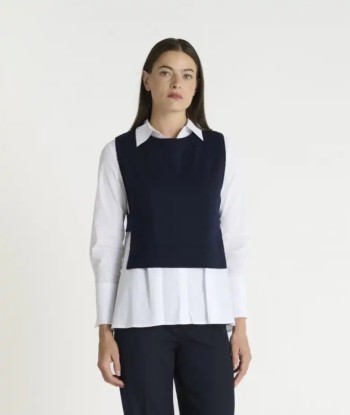 Pull sans manches Hana San Mokin Bleu Nuit Véritable concentré