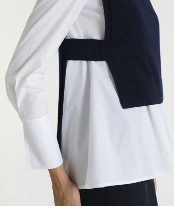 Pull sans manches Hana San Mokin Bleu Nuit Véritable concentré