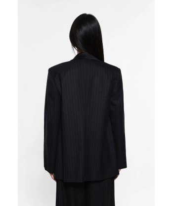 Blazer Imperial croisé à rayures Nero de pas cher