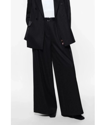 Pantalon large Imperial ceinturé à rayures Nero 50-70% off 