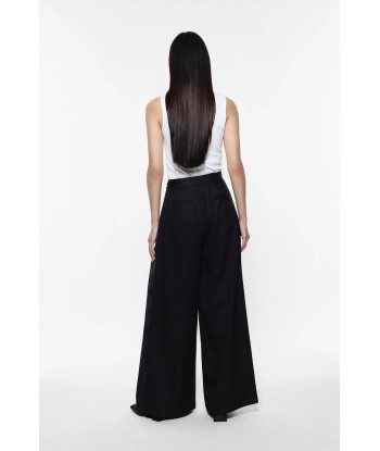 Pantalon large Imperial ceinturé à rayures Nero 50-70% off 