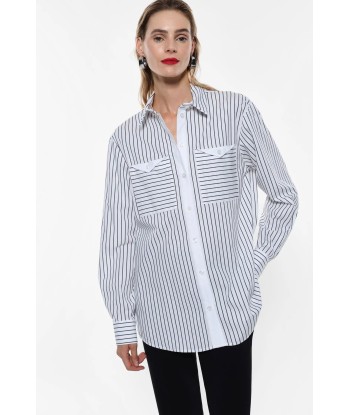 Chemise Imperial à rayures Bianco/Nero pour bénéficier 