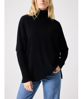 Pull poncho Notshy Margareth Noir les ctes