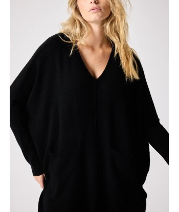 Robe poncho Notshy Bella Noir la colonne vertébrale