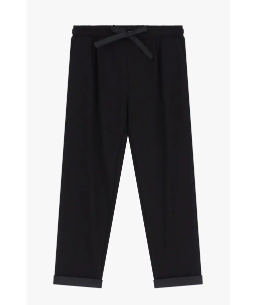 Pantalon Imperial détail satin Nero pas chere