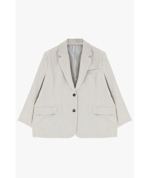 Blazer Oversize Imperial Velours côtelé Latte basket pas cher