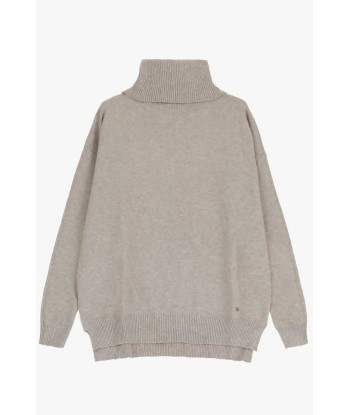 Pull Please col roulé Beige melange basket pas cher