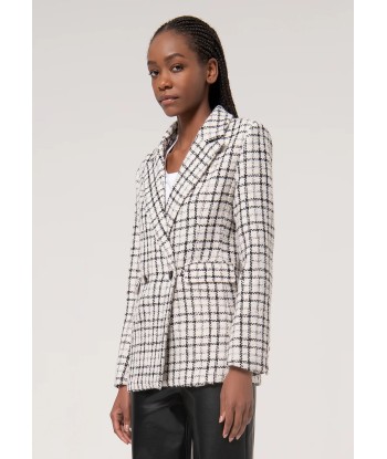 Blazer Fracomina en tweed Black/Cream en linge