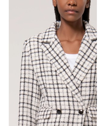 Blazer Fracomina en tweed Black/Cream en linge