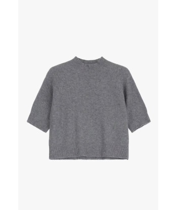 Pull manches courtes Imperial Grigio brillant des détails fins