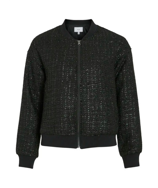 Bomber Vila Vikippi Tweed Black Beauty vente chaude votre 