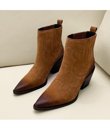 Bottines Western Marron Femme l'achat 