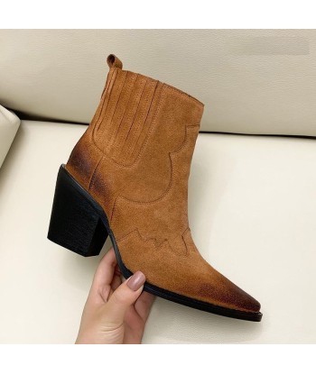 Bottines Western Marron Femme l'achat 