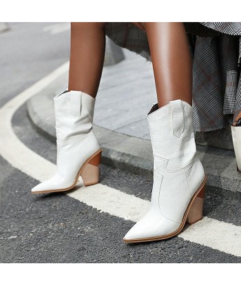 Bottines Blanches Western la chaussure