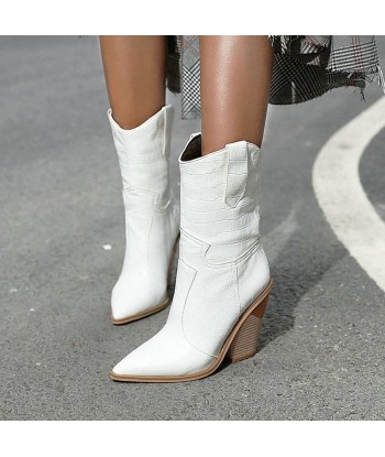 Bottines Blanches Western la chaussure