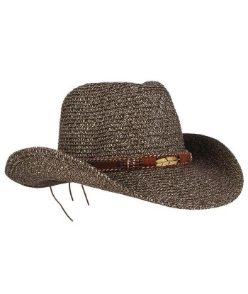 Chapeau De Cowboy En Paille Motif Feuille de l' environnement