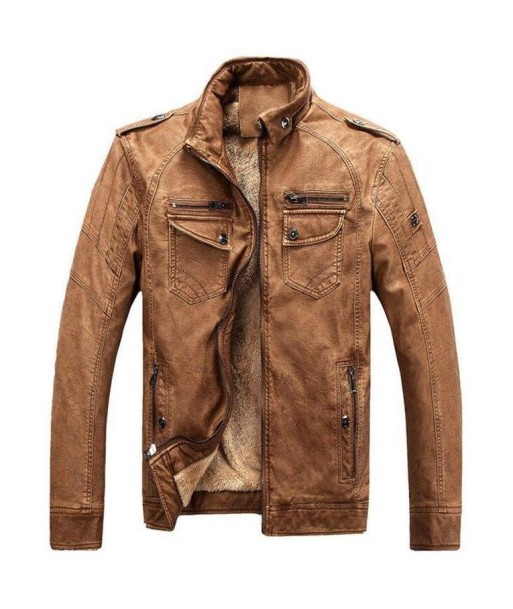 Veste Cuir Homme Western en linge