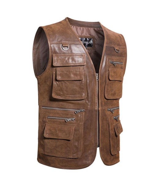 Gilet Cuir Homme Western sur le site 