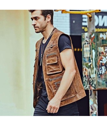 Gilet Cuir Homme Western sur le site 