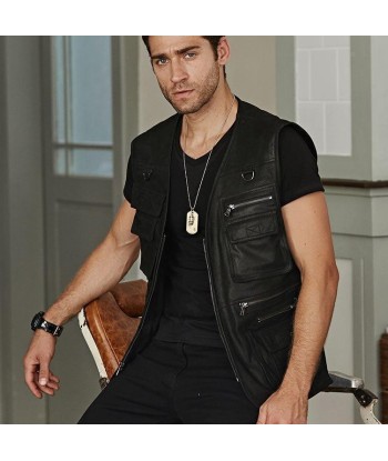 Gilet Cuir Homme Western sur le site 