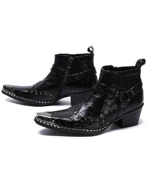 Bottes Western Homme Cuir Luxe rembourrage situé sous