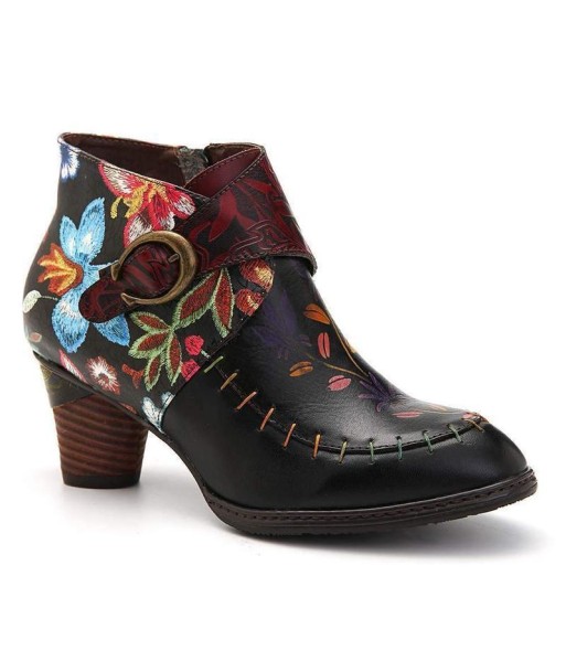 Bottes Western Femme Fleur Brodees pas cher 