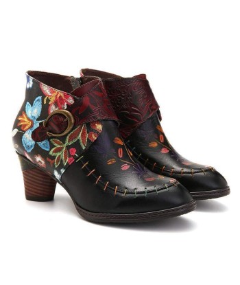 Bottes Western Femme Fleur Brodees pas cher 