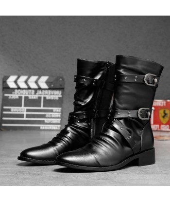 Bottes Western Noires Cuir d'Europe débarque