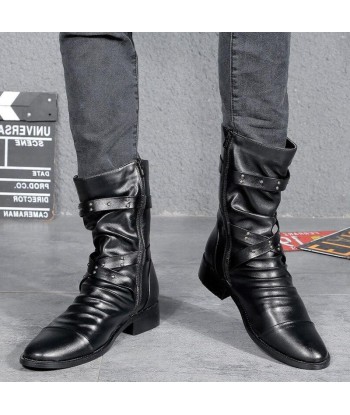 Bottes Western Noires Cuir d'Europe débarque