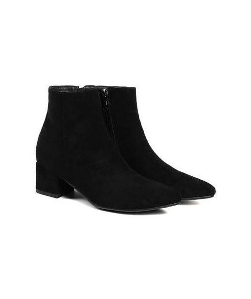 Bottes Style Western En Daim Noire de l' environnement