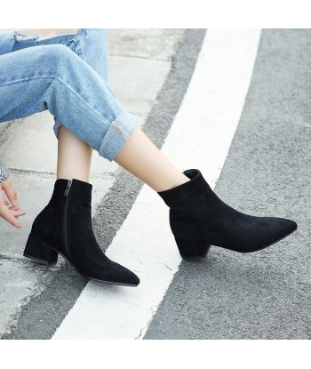 Bottes Style Western En Daim Noire de l' environnement