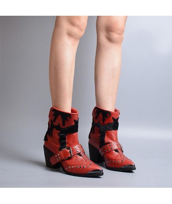 Bottes Cowboy Rouge Et Noir JUSQU'A -70%! 