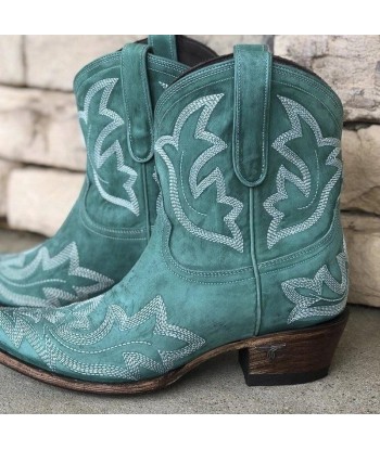 Bottes Cowboy Femme Turquoise rembourrage situé sous