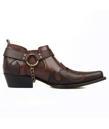 Botte Western Cuir Marron basket pas cher