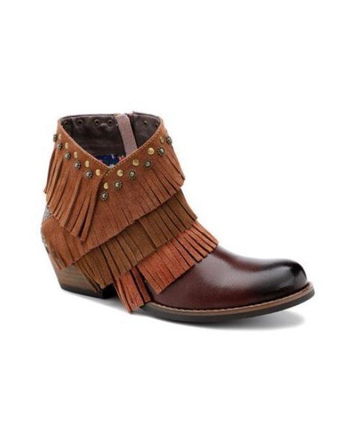 Bottine Cuir Western Marron Femme la livraison gratuite