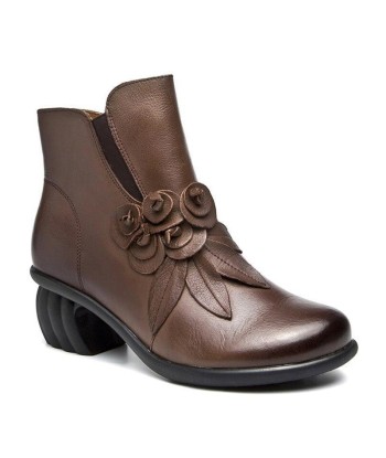 Bottine Western Talon Cuir Femme soldes