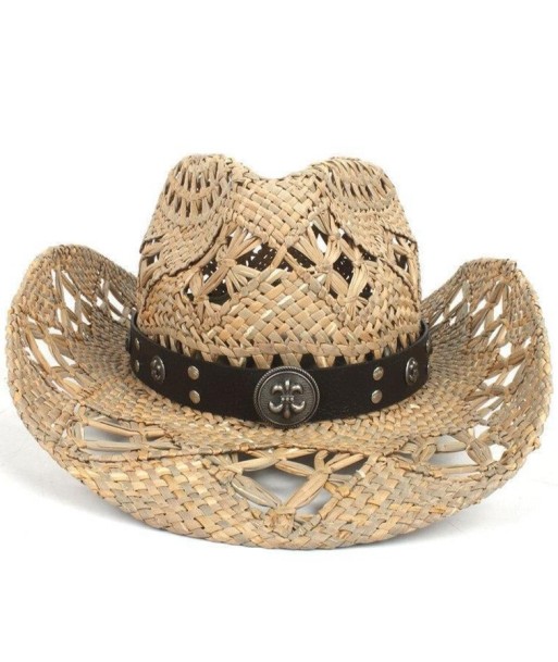 Chapeau Cowboy Paille Fleur de Lys en stock