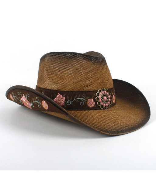 Chapeau Cowboy Paille Marron la colonne vertébrale