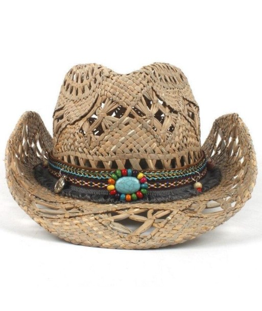 Chapeau Country Femme en Paille solde