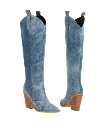 Bottes Cowboy Jeans Femme soldes