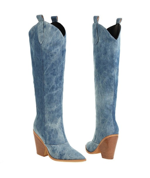 Bottes Cowboy Jeans Femme soldes