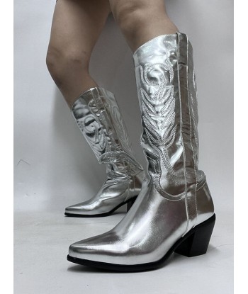 Bottes Cowboy Argent Femme vente chaude votre 