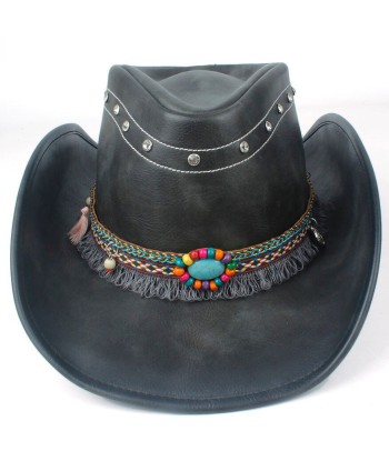 Chapeau De Cowboy En Cuir Noir Femme votre restaurant rapide dans 