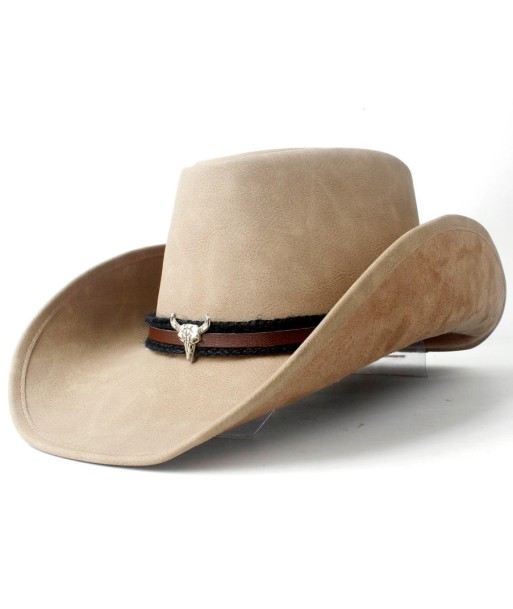 Chapeau De Cowboy En Cuir Petite Tête De Taureau Découvrez la collection