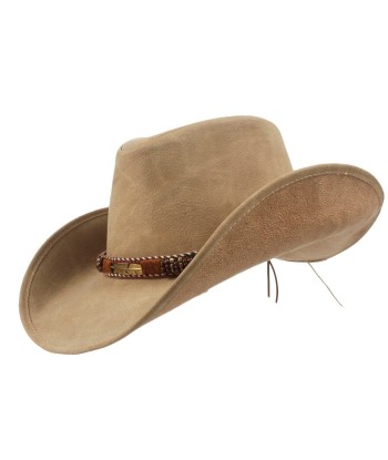 Chapeau De Cowboy Beige En Cuir Feuille Comparez plus de prix