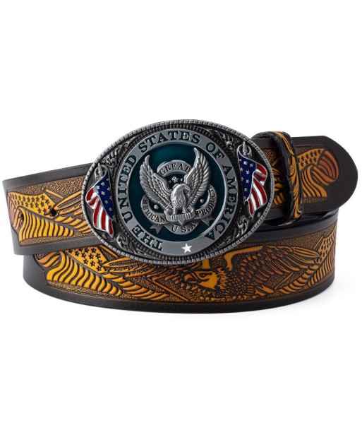 Ceinture Cowboy Cuir Drapeau Américain vous aussi creer 