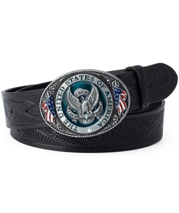 Ceinture Cowboy Cuir Drapeau Américain vous aussi creer 