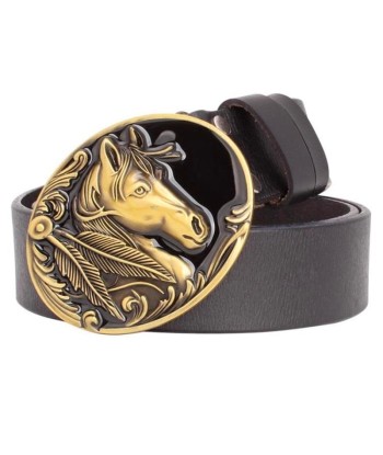 Ceinture Cowboy Cuir Tête de Cheval Faites des économies