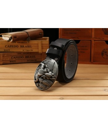 Ceinture Cowboy Cuir Tête de Buffalo acheter