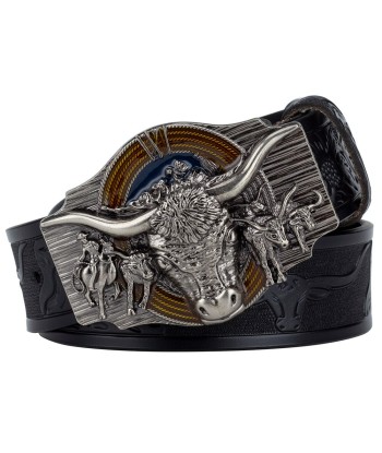 Ceinture Cowboy Cuir Tête de Taureau de votre